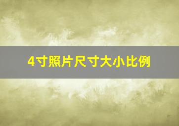 4寸照片尺寸大小比例