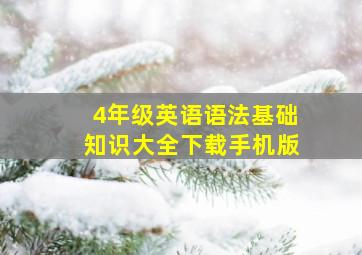 4年级英语语法基础知识大全下载手机版