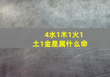 4水1木1火1土1金是属什么命