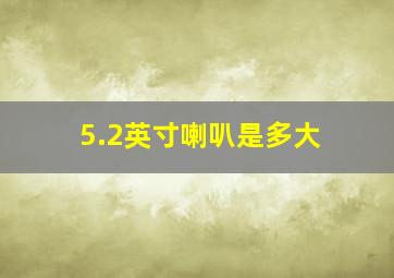 5.2英寸喇叭是多大