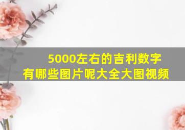 5000左右的吉利数字有哪些图片呢大全大图视频