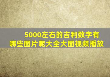 5000左右的吉利数字有哪些图片呢大全大图视频播放