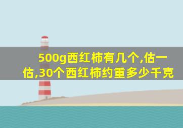 500g西红柿有几个,估一估,30个西红柿约重多少千克