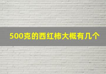 500克的西红柿大概有几个