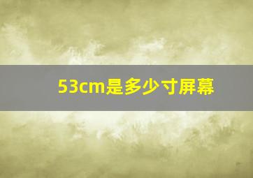 53cm是多少寸屏幕