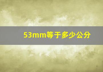 53mm等于多少公分