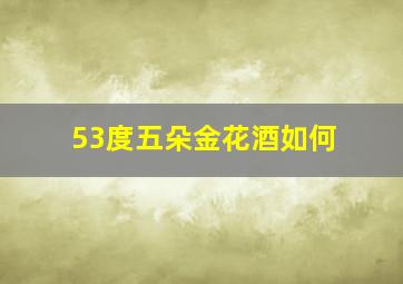 53度五朵金花酒如何