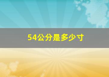 54公分是多少寸