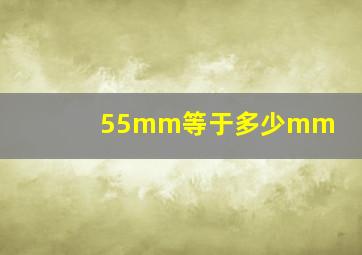 55mm等于多少mm