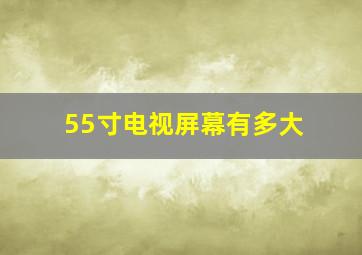 55寸电视屏幕有多大