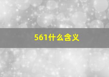 561什么含义