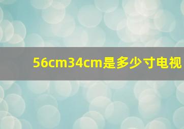 56cm34cm是多少寸电视