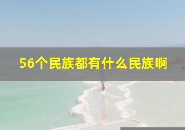 56个民族都有什么民族啊