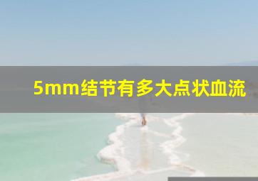 5mm结节有多大点状血流