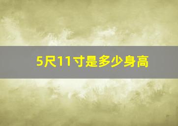 5尺11寸是多少身高