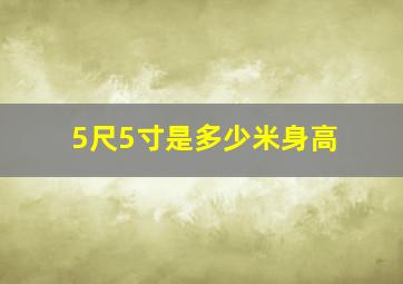 5尺5寸是多少米身高