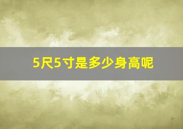 5尺5寸是多少身高呢