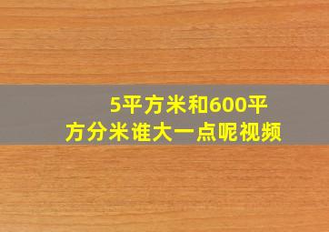 5平方米和600平方分米谁大一点呢视频