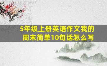 5年级上册英语作文我的周末简单10句话怎么写