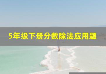 5年级下册分数除法应用题