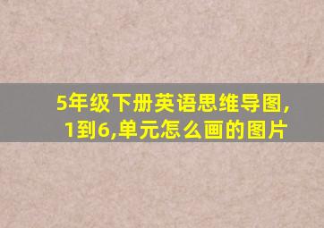 5年级下册英语思维导图,1到6,单元怎么画的图片