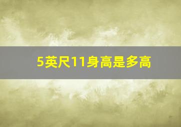 5英尺11身高是多高