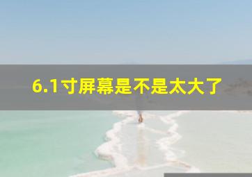 6.1寸屏幕是不是太大了