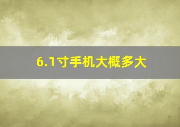 6.1寸手机大概多大