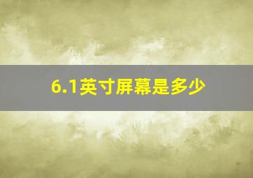 6.1英寸屏幕是多少