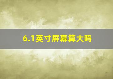 6.1英寸屏幕算大吗