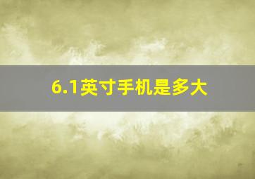 6.1英寸手机是多大