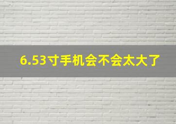 6.53寸手机会不会太大了