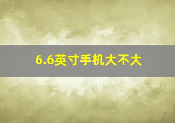 6.6英寸手机大不大