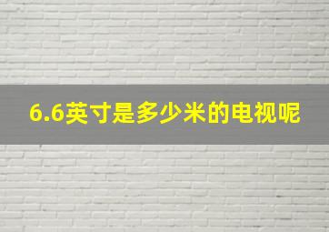 6.6英寸是多少米的电视呢