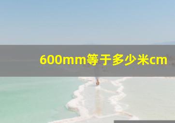 600mm等于多少米cm