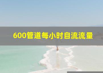 600管道每小时自流流量