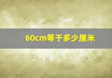 60cm等于多少厘米