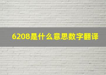 6208是什么意思数字翻译