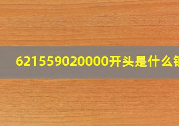 621559020000开头是什么银行