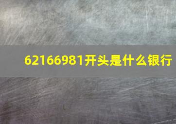 62166981开头是什么银行