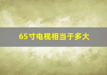 65寸电视相当于多大