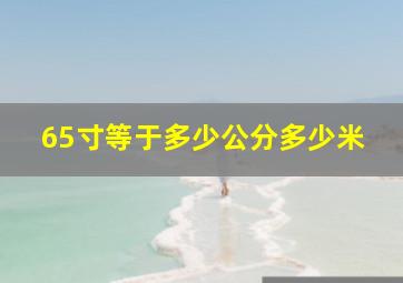 65寸等于多少公分多少米