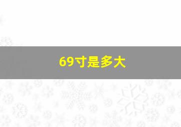 69寸是多大