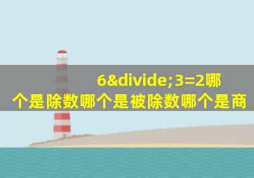 6÷3=2哪个是除数哪个是被除数哪个是商