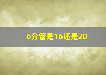 6分管是16还是20