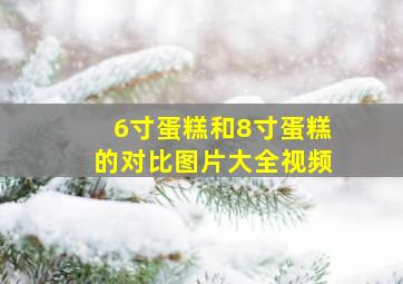 6寸蛋糕和8寸蛋糕的对比图片大全视频