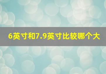 6英寸和7.9英寸比较哪个大