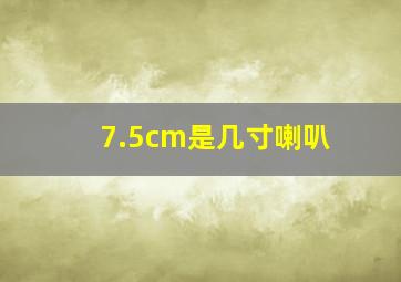 7.5cm是几寸喇叭