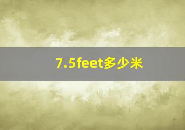 7.5feet多少米