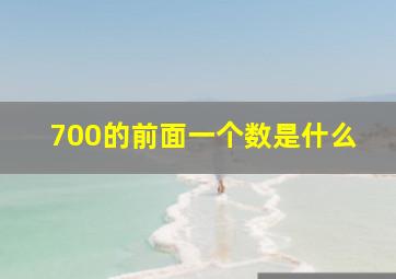 700的前面一个数是什么